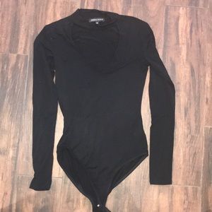 Choker low cut bodysuit